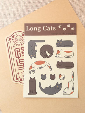 Long Cats Sticker Sheet