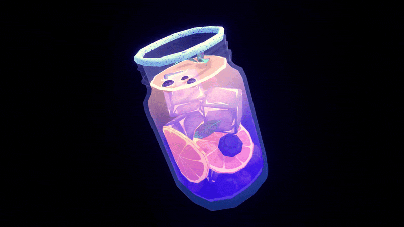 Blueberry Lemonade 3D Prop